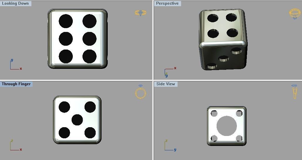 Dice Bead 3D print model_4