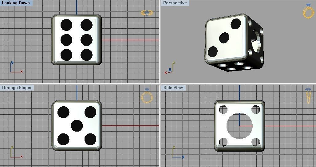 Dice Bead 3D print model_1