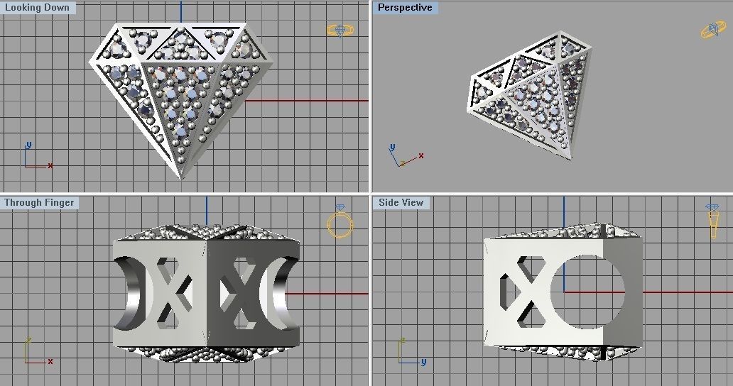 Diamond Bead 3D print model_1
