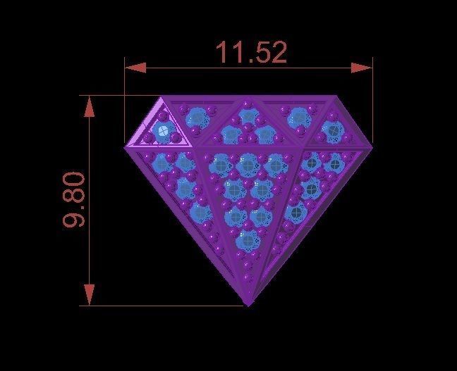 Diamond Bead 3D print model_7