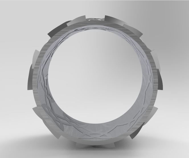 Withc Wicca Ring with Celtic Viking  ornaments 3D print model 3D print model_5