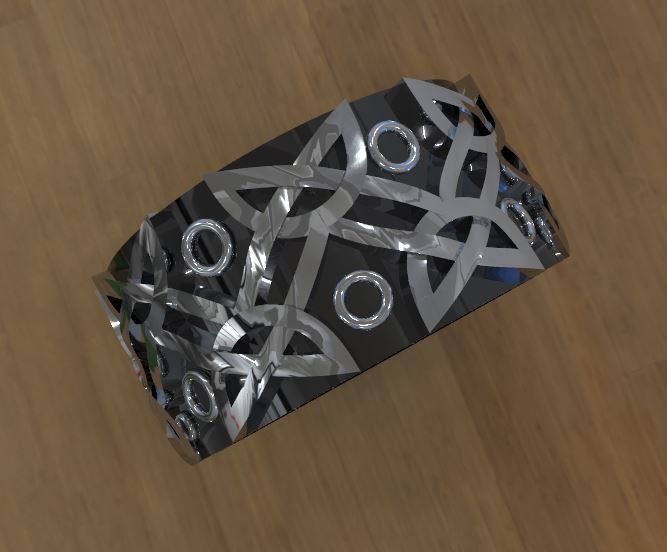 Withc Wicca Ring with Celtic Viking  ornaments 3D print model 3D print model_3