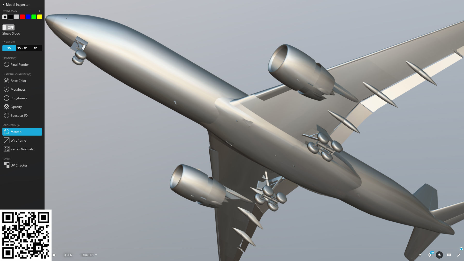 Airbus A350-900 Aeroflot livery Low-poly 3D model_23
