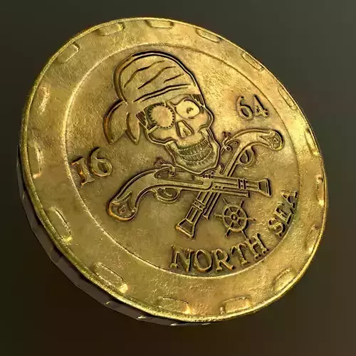  low poly coins 3 kinds Free low-poly 3D model