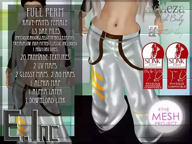 Rave Pants Female Full Perm - EINC