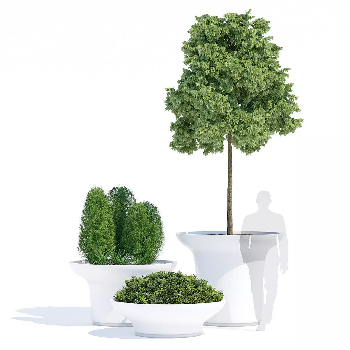 Balzac planters 3D model_0