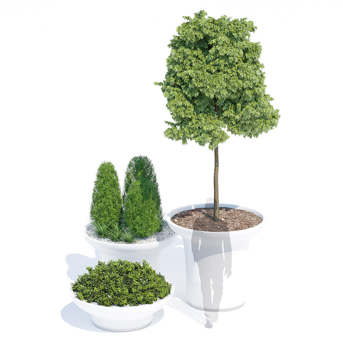 Balzac planters 3D model_2