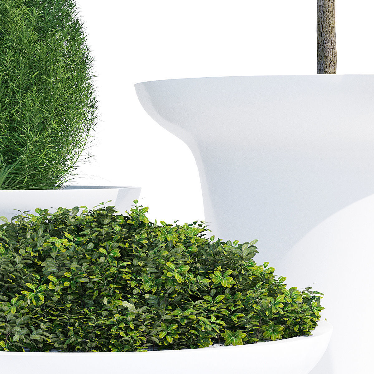 Balzac planters 3D model_4