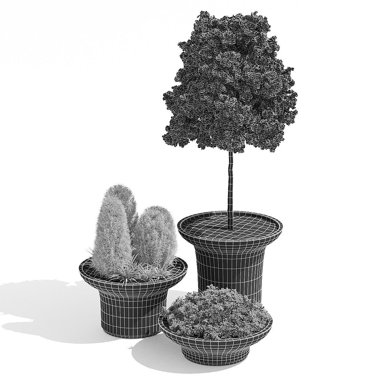 Balzac planters 3D model_5
