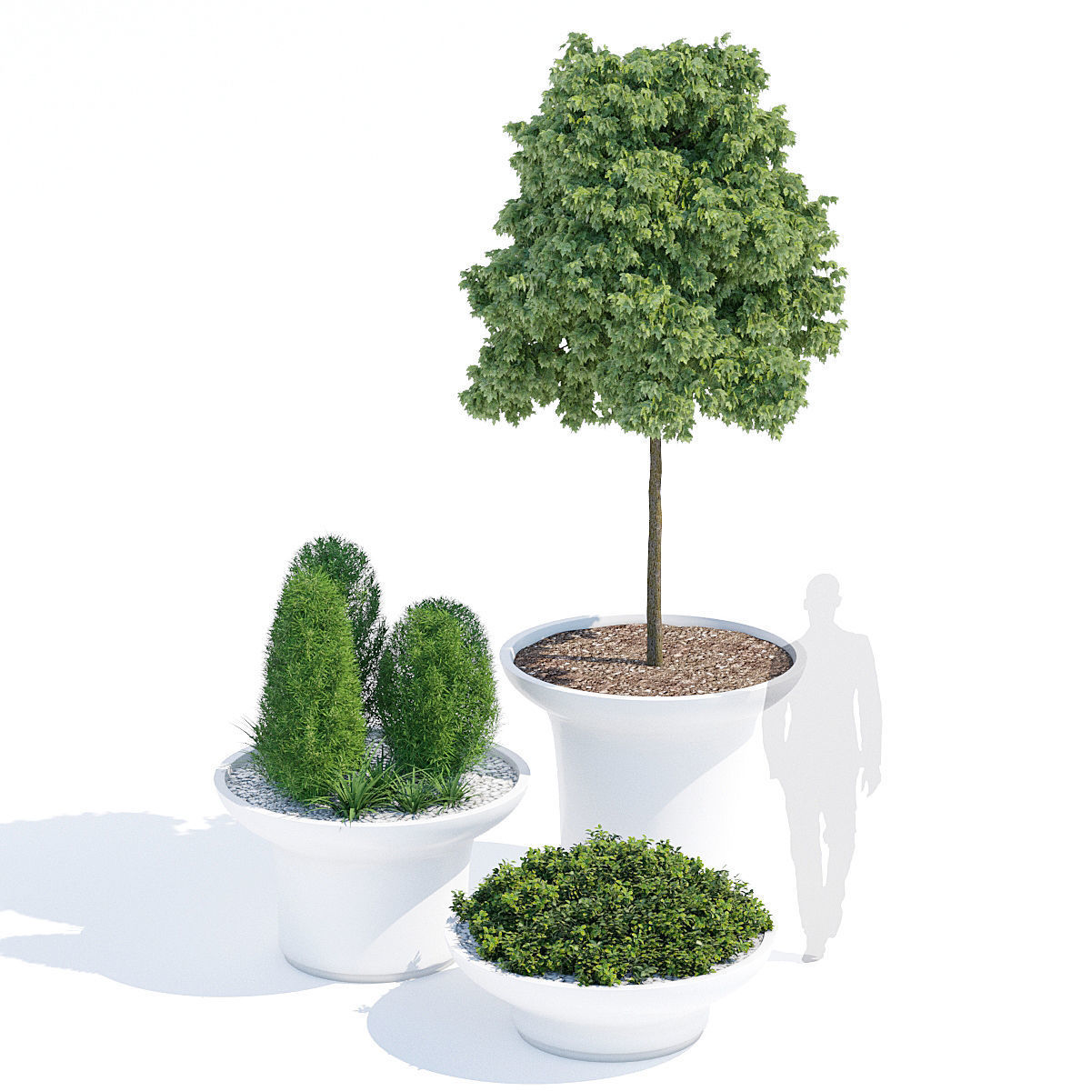 Balzac planters 3D model_1