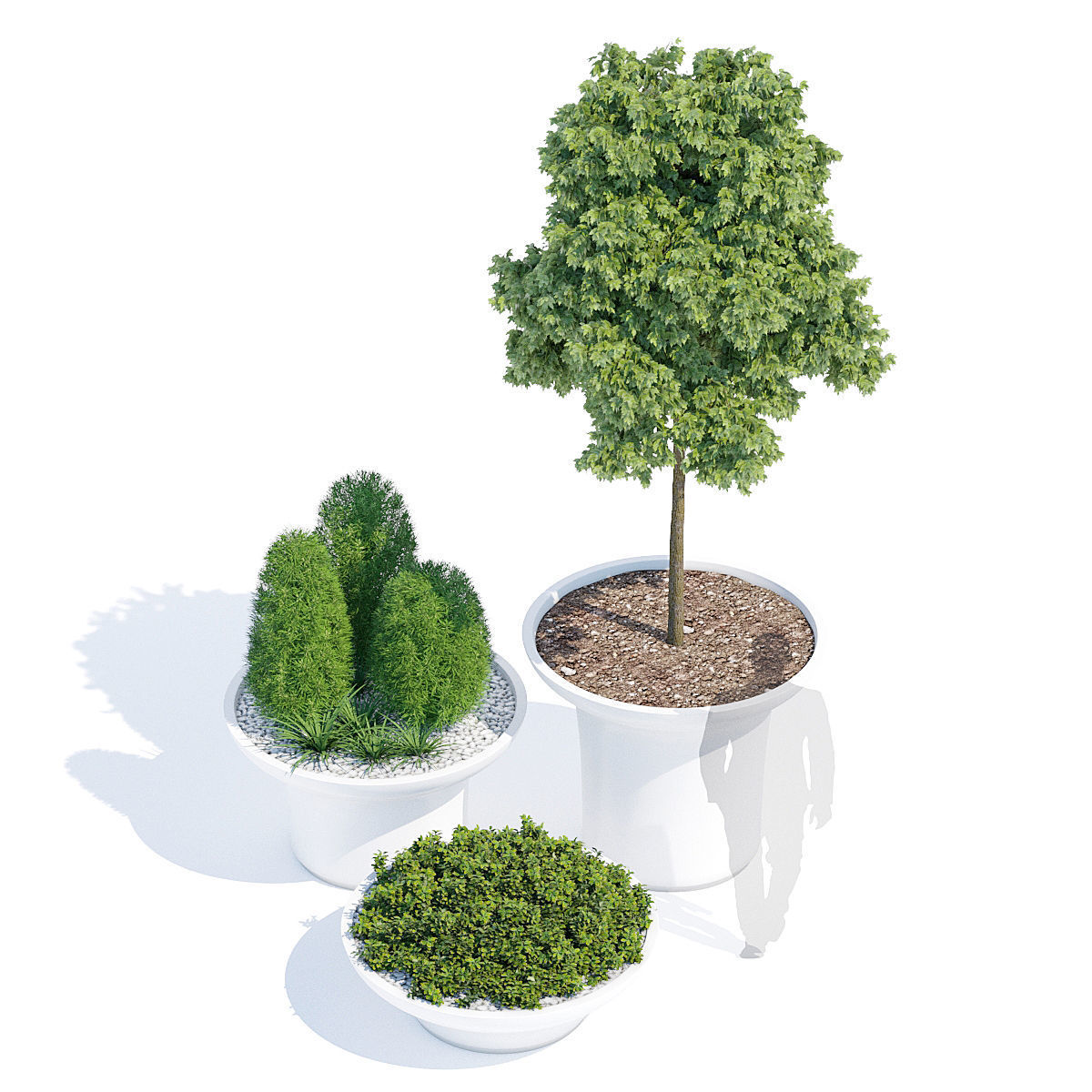 Balzac planters 3D model_3