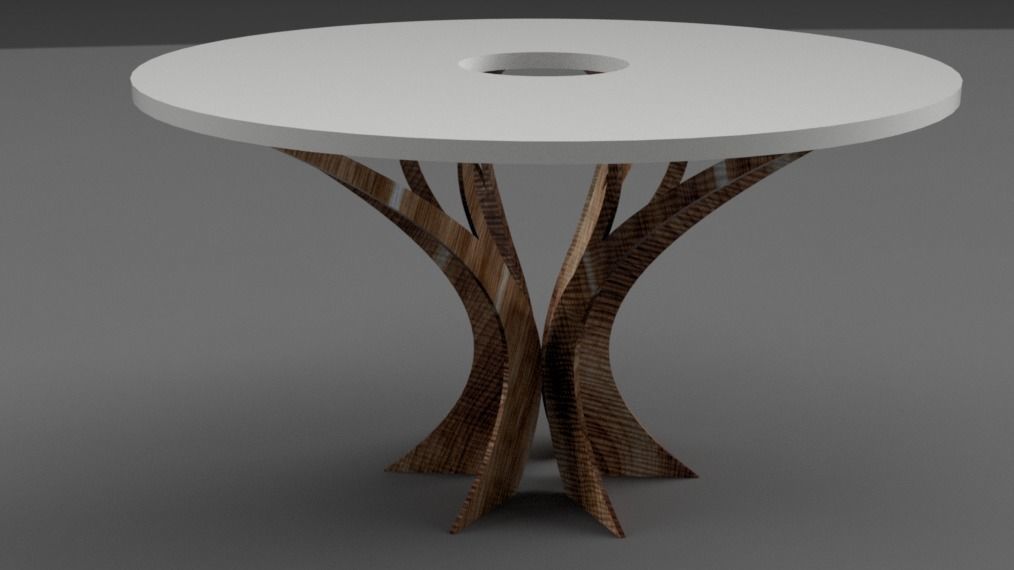 Designer Table  Rome Low-poly 3D model_2