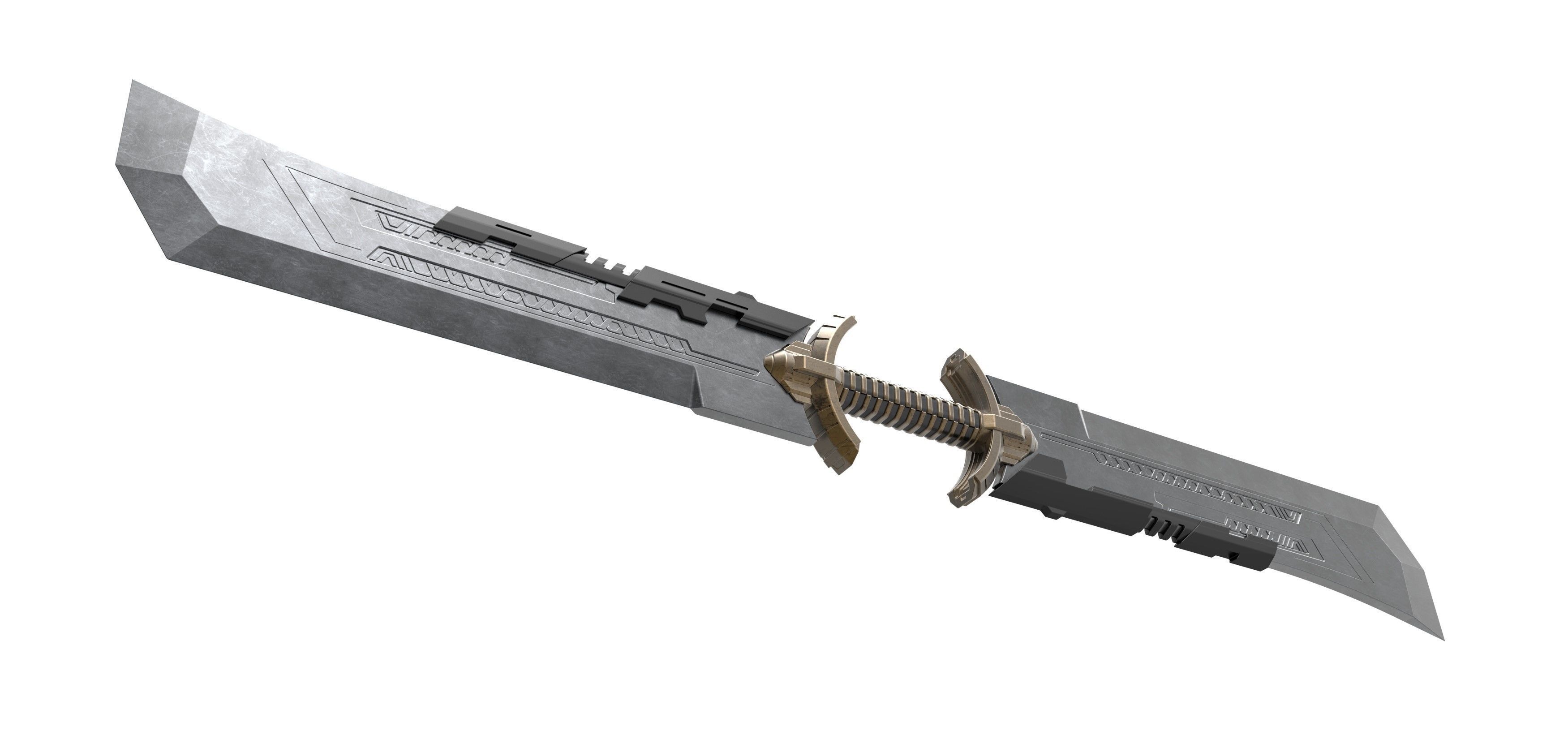Sword of Thanos from the movie Avengers Endgame 2019 3D print model_2