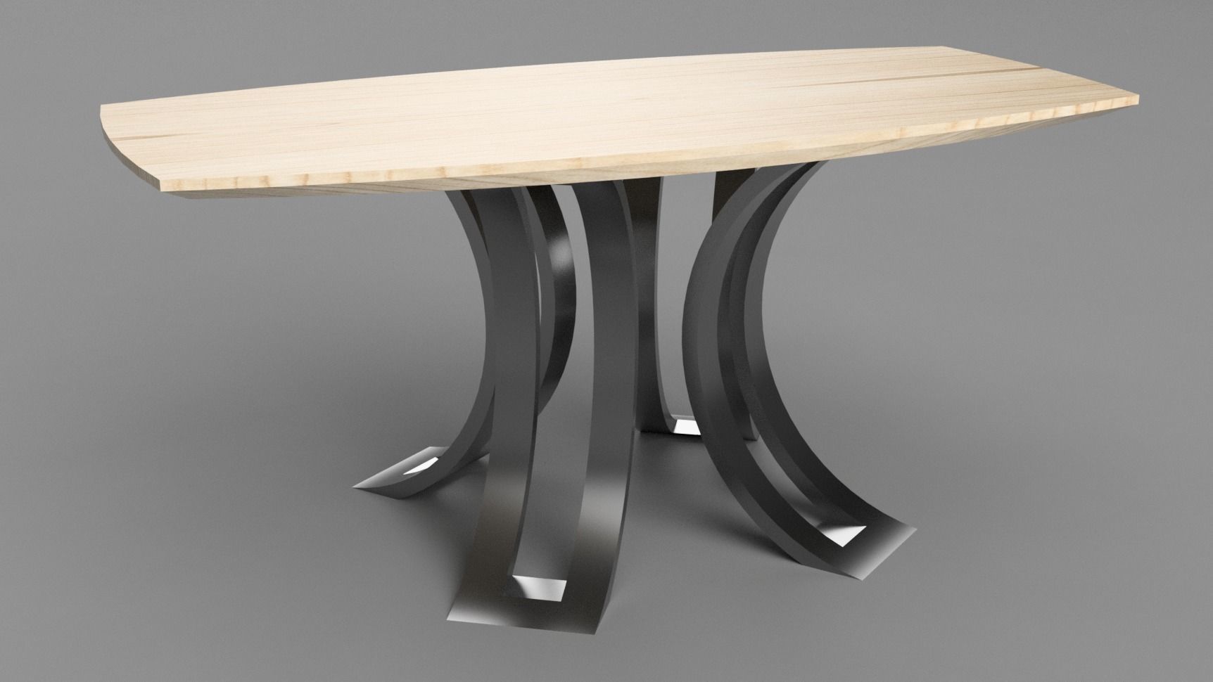 Designer Table Milano Low-poly 3D model_1