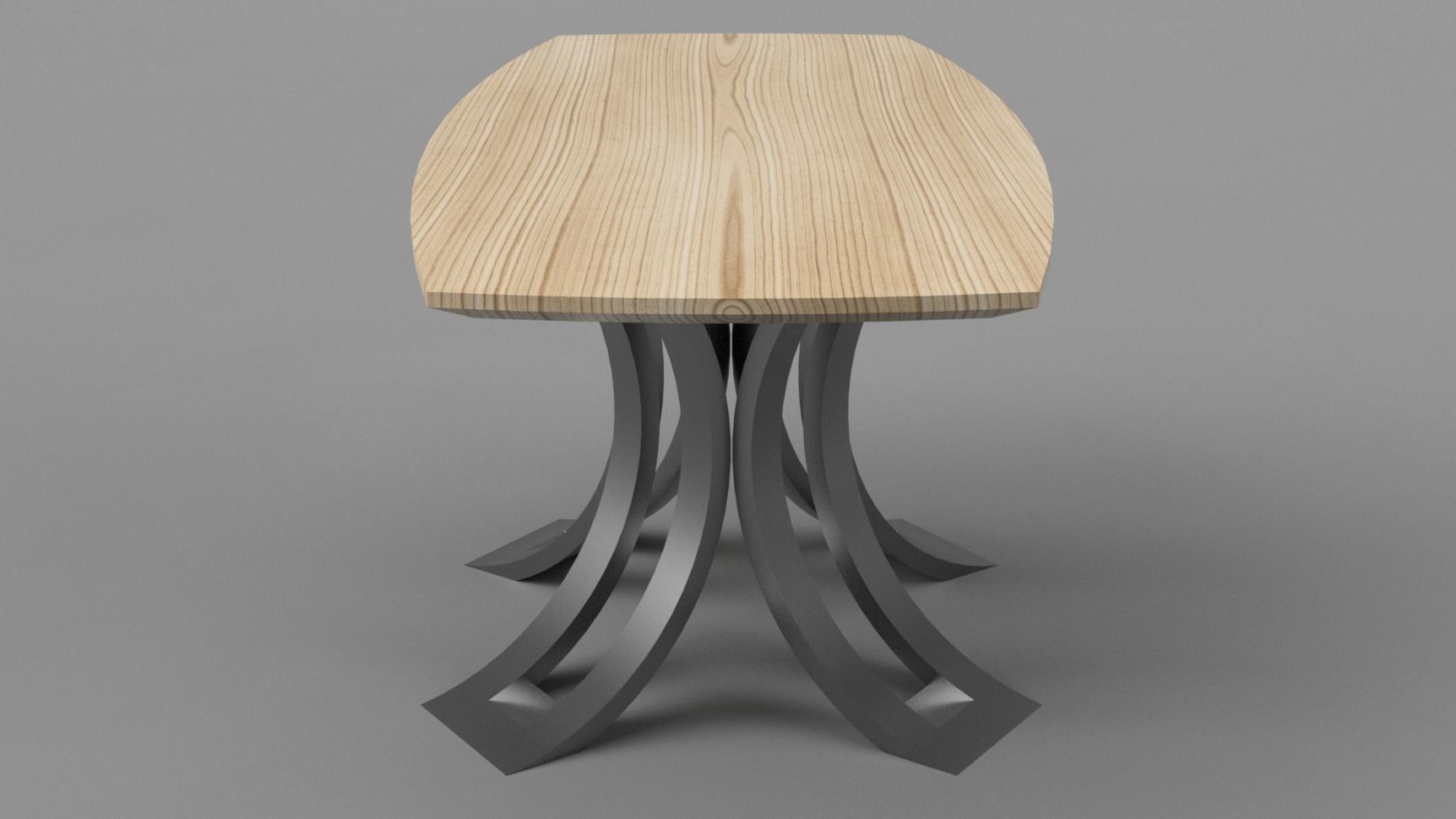 Designer Table Milano Low-poly 3D model_3
