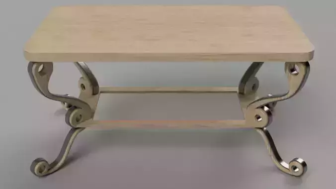 Designer Table Marseille Low-poly 3D model