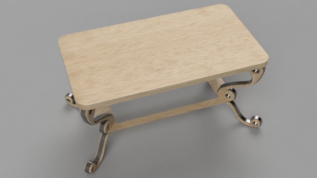 Designer Table Marseille Low-poly 3D model_2