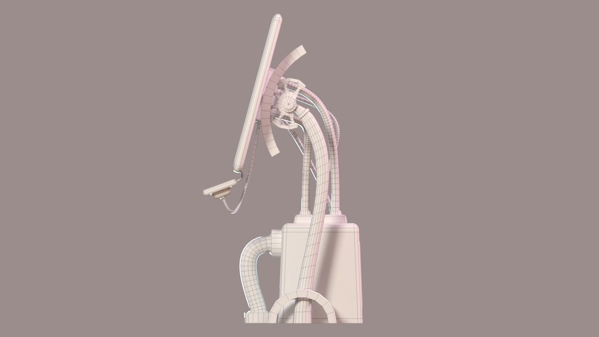 Sci-fi Cyberpunk Taxi order point terminal Low-poly 3D model_18