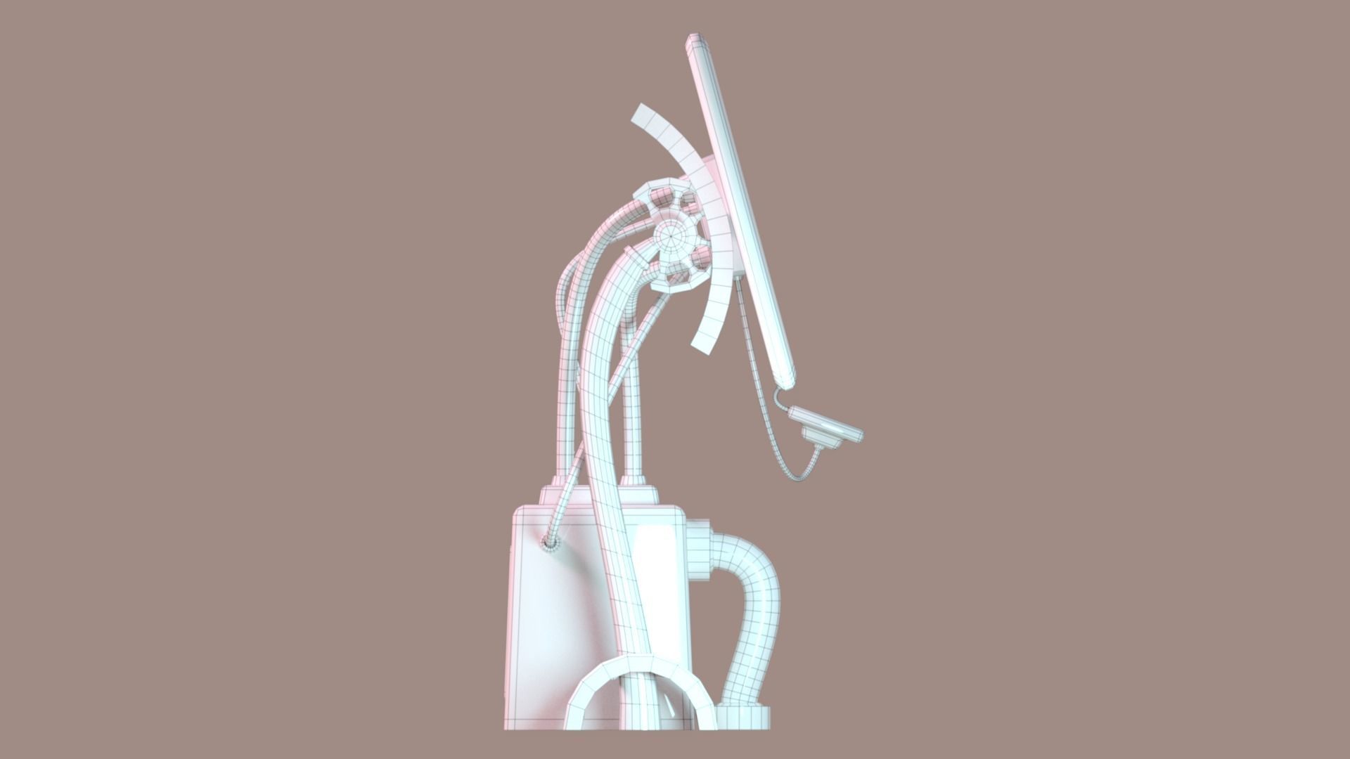 Sci-fi Cyberpunk Taxi order point terminal Low-poly 3D model_17