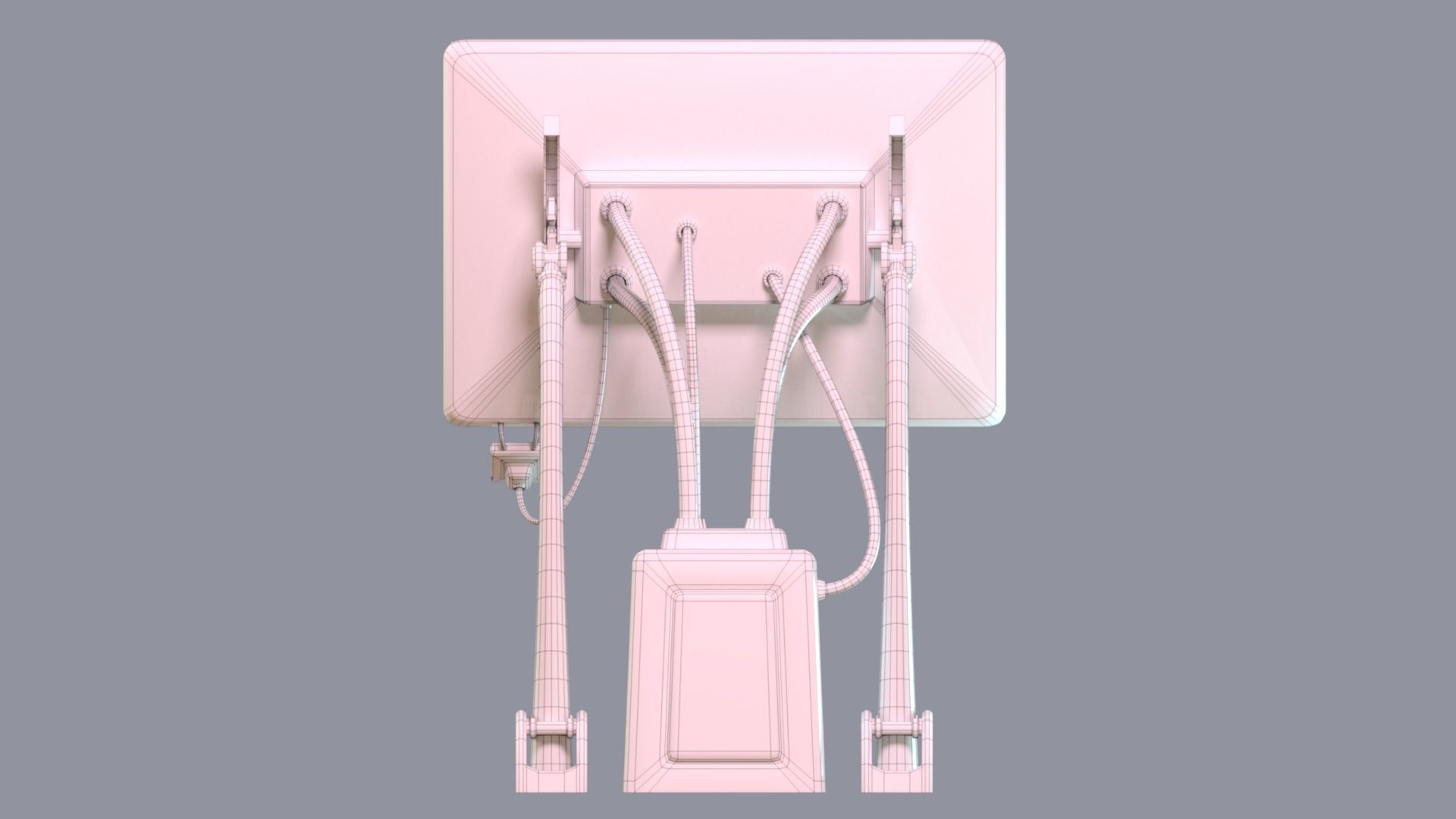 Sci-fi Cyberpunk Taxi order point terminal Low-poly 3D model_16