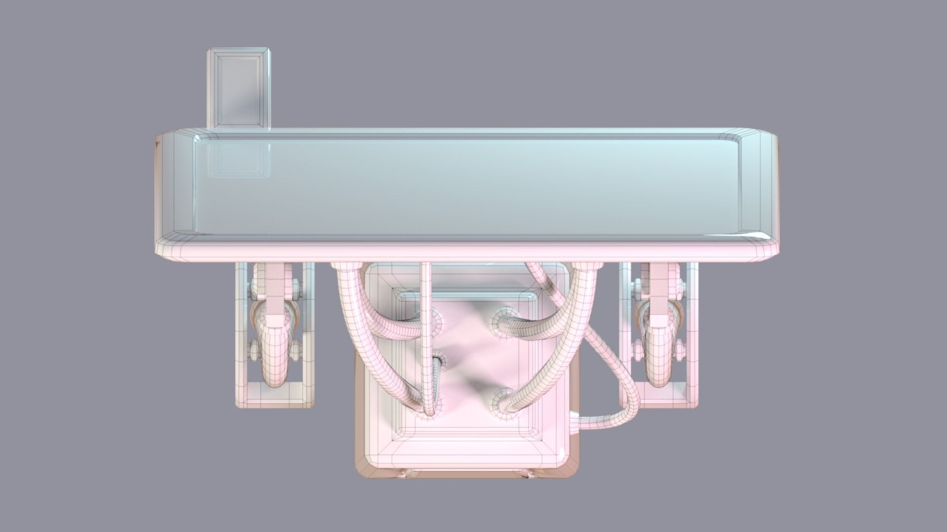 Sci-fi Cyberpunk Taxi order point terminal Low-poly 3D model_19