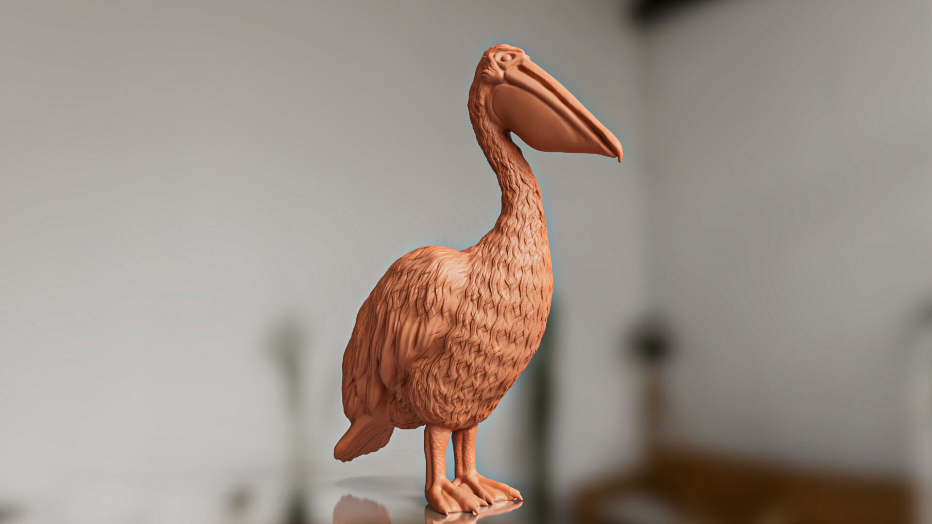 Realistic Pelican Bird 3D print model_2
