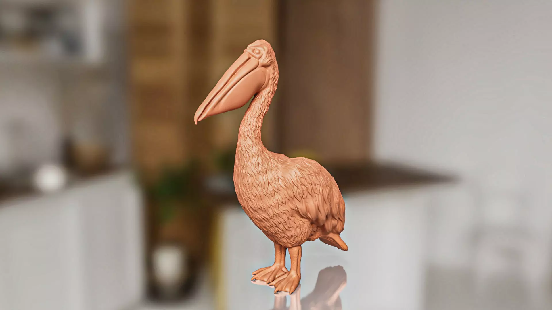 Realistic Pelican Bird 3D print model_0