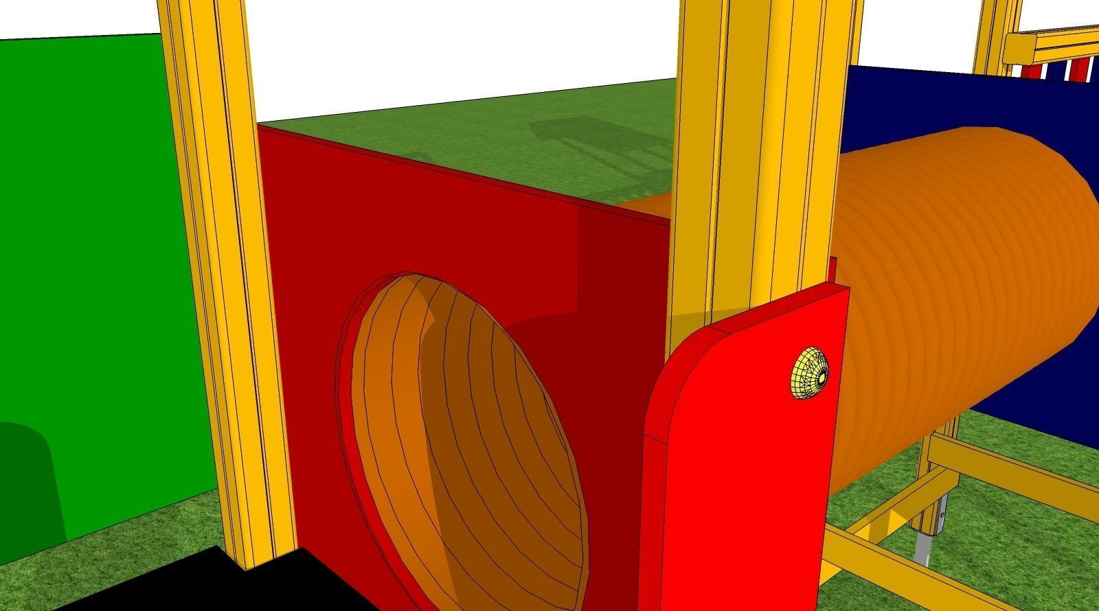 plac zabaw slide playground playhouse  3D model_1