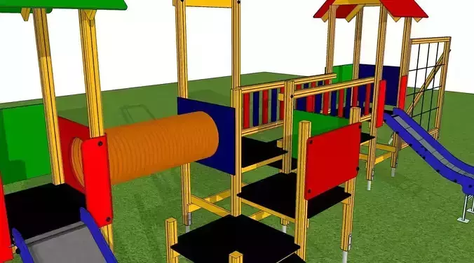 plac zabaw slide playground playhouse 