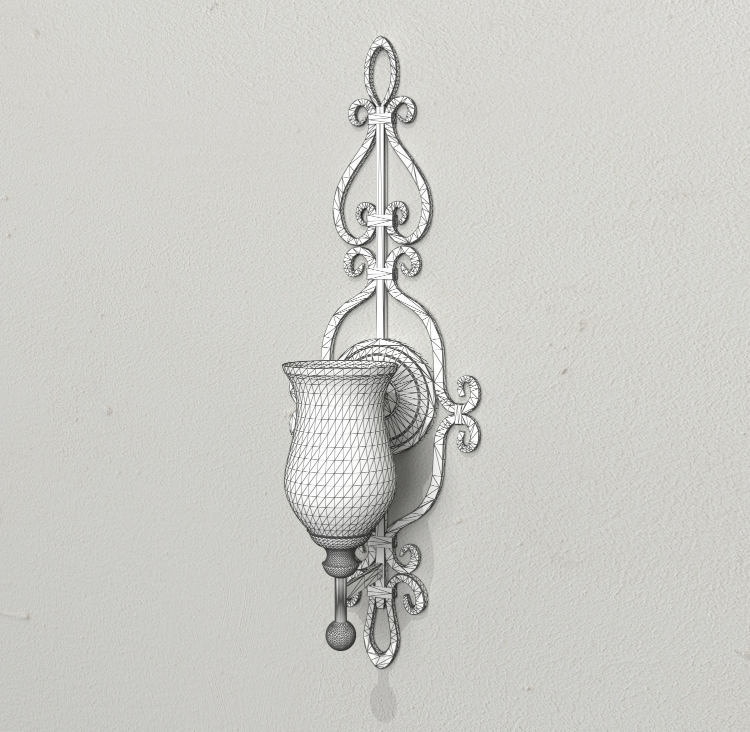 Fancy Wall Light 3D model_5
