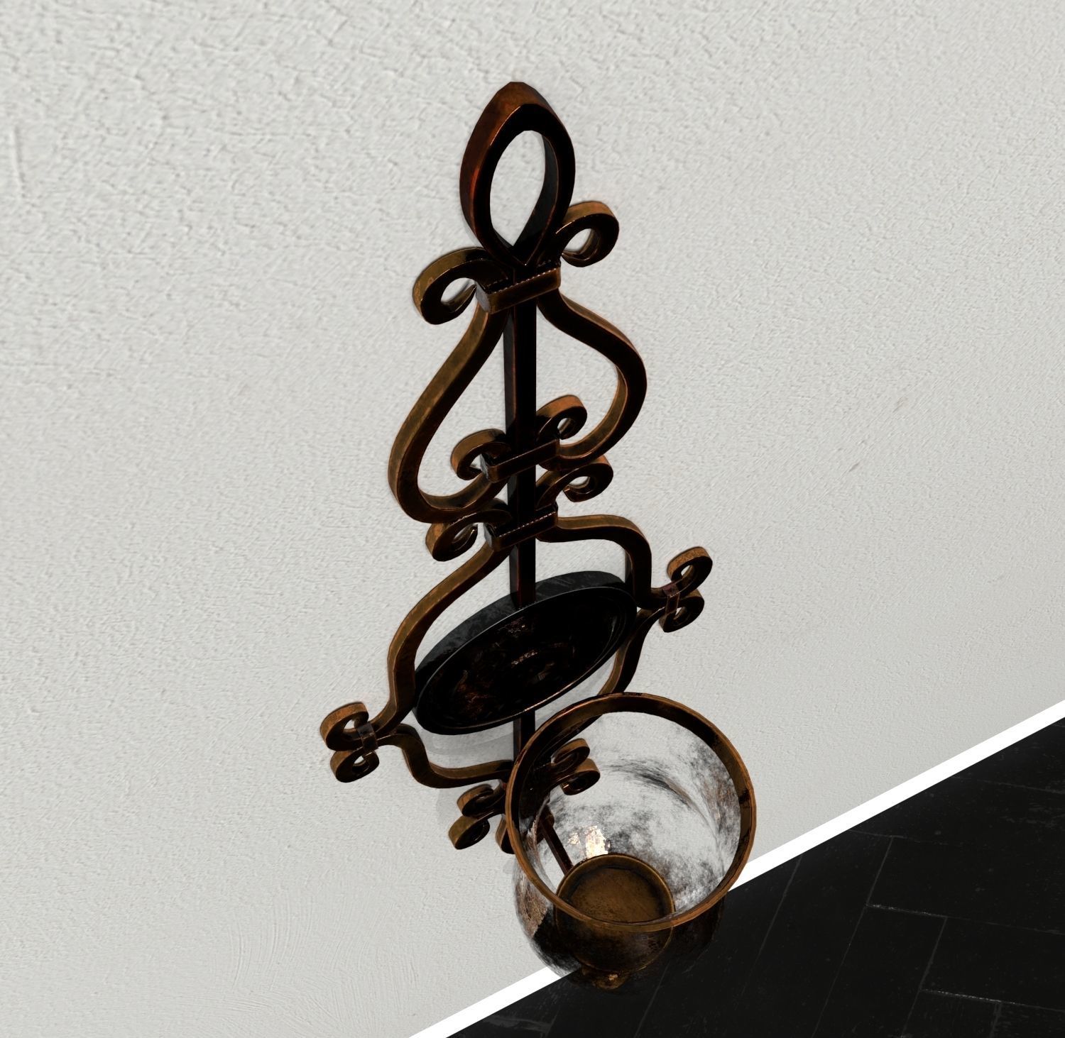 Fancy Wall Light 3D model_3