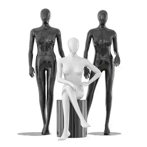 Three faceless female mannequins 24