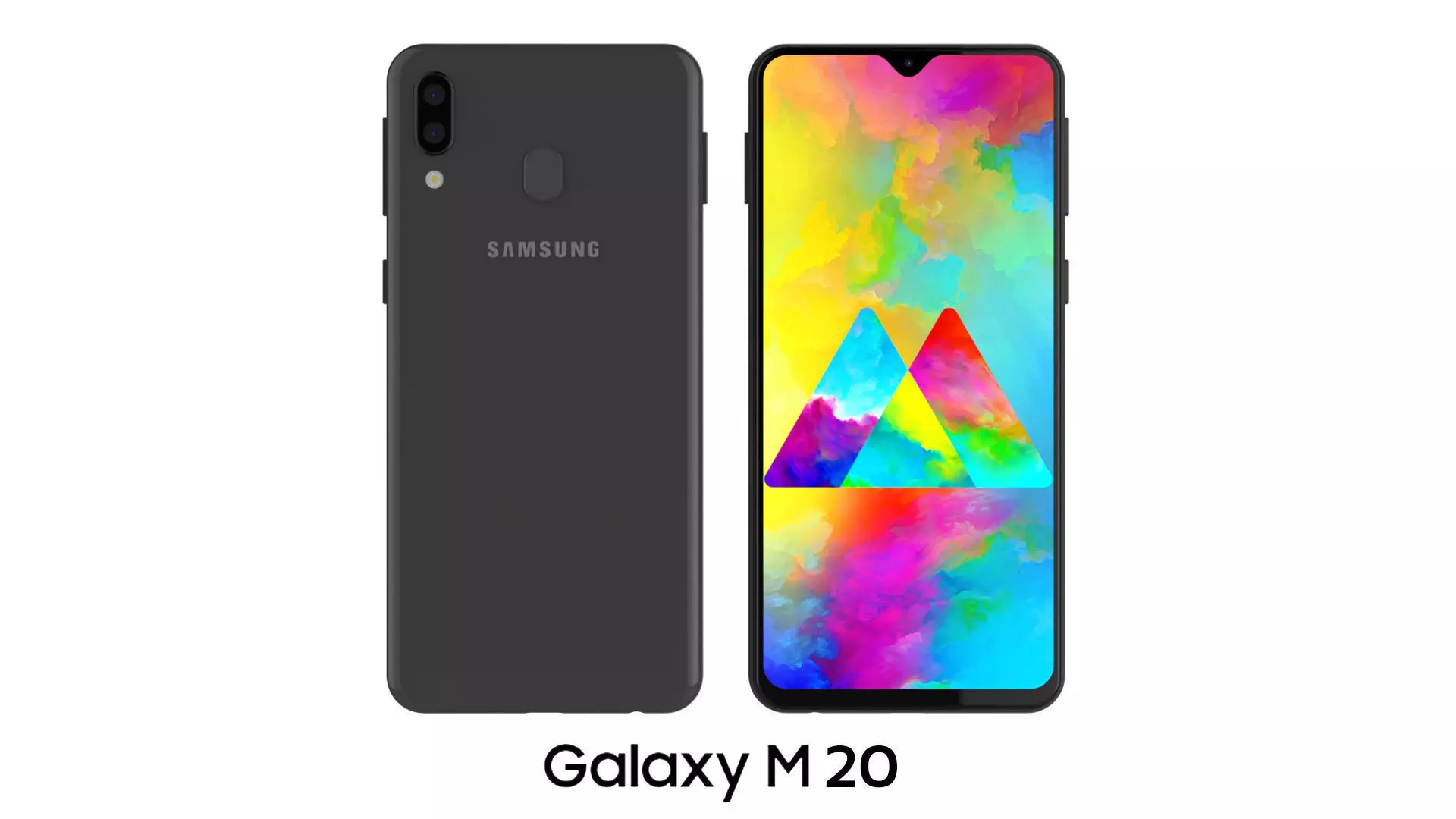 Samsung Galaxy M20 Black 3D model