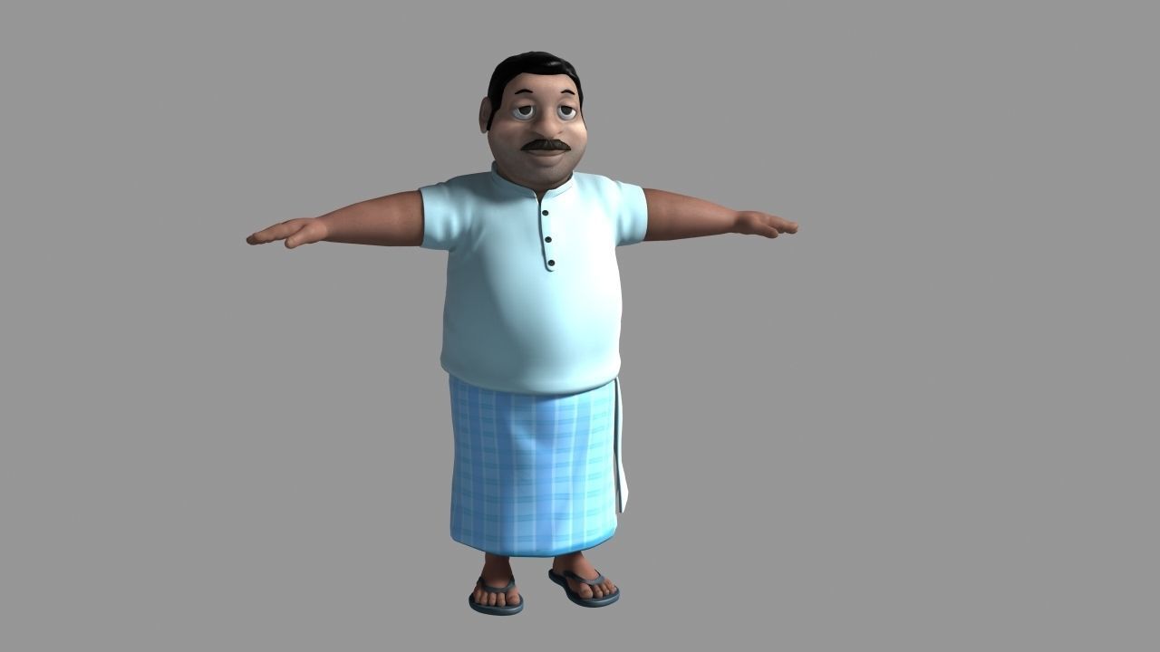 12 Cartoon Characters- Rigged 3D model_1