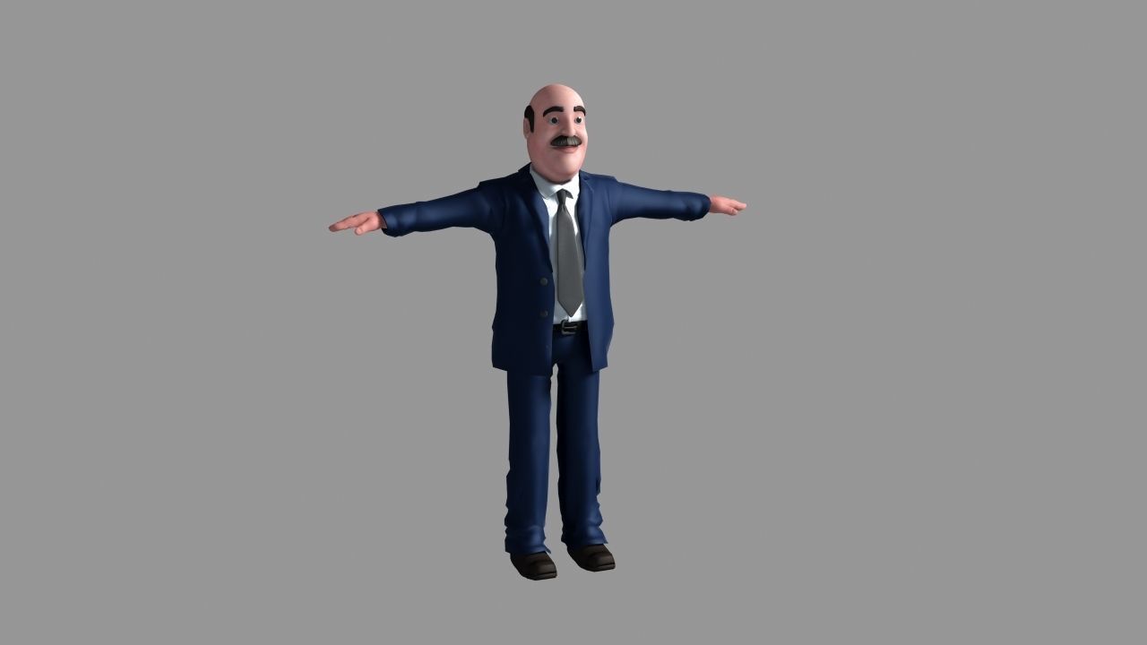 12 Cartoon Characters- Rigged 3D model_5