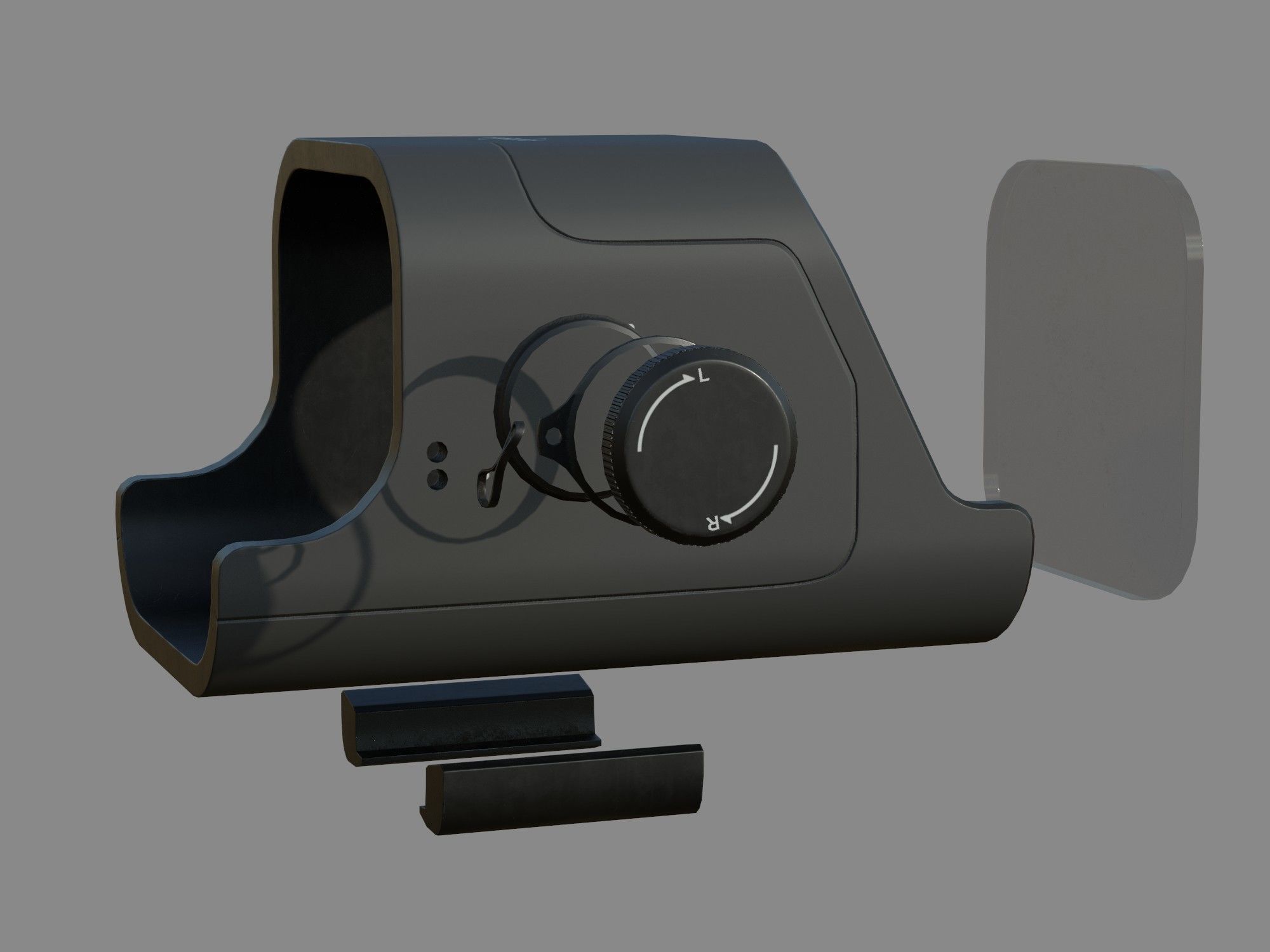 Weapon - Scope - 02 - Holographic Low-poly 3D model_30