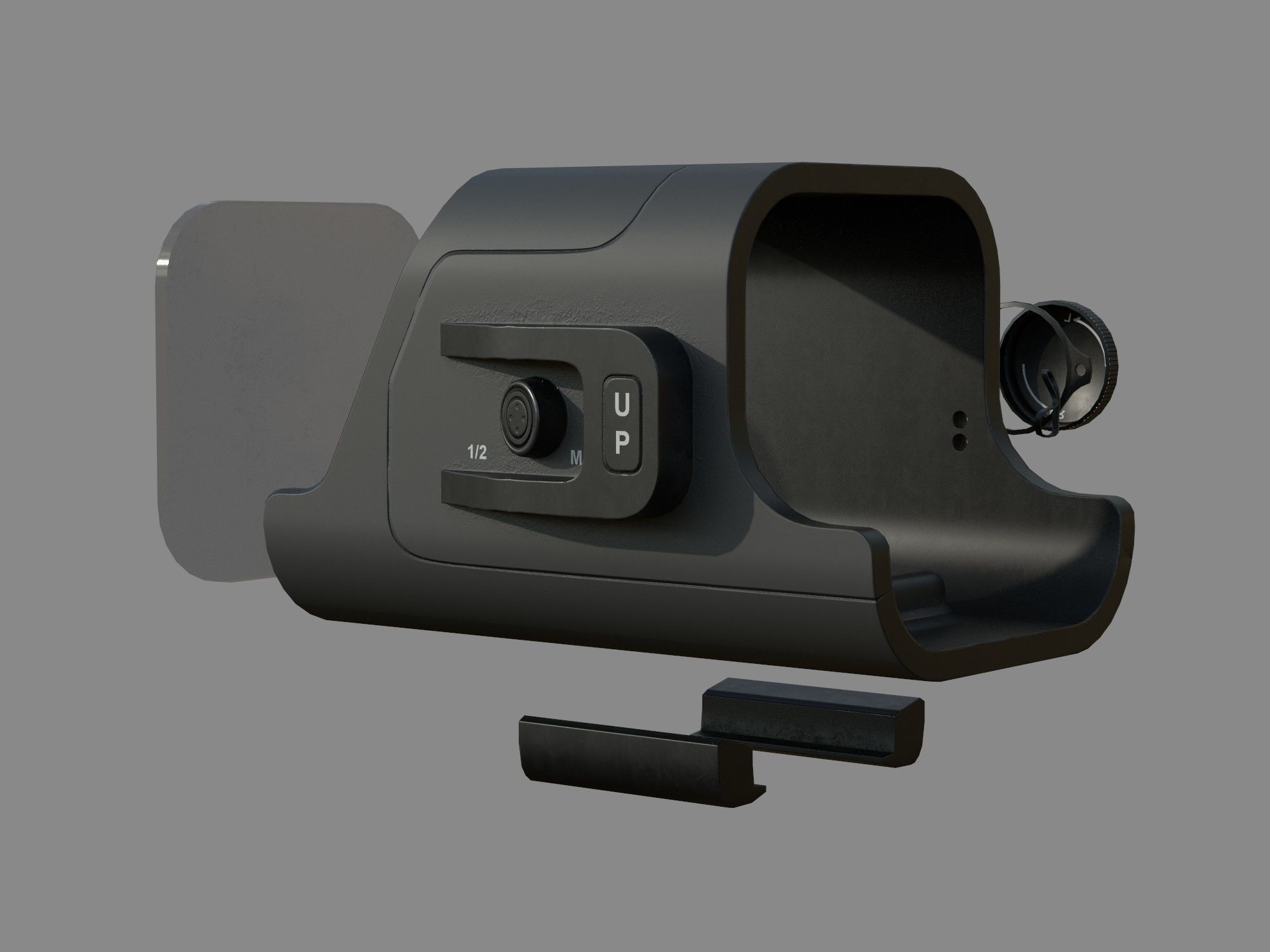 Weapon - Scope - 02 - Holographic Low-poly 3D model_32