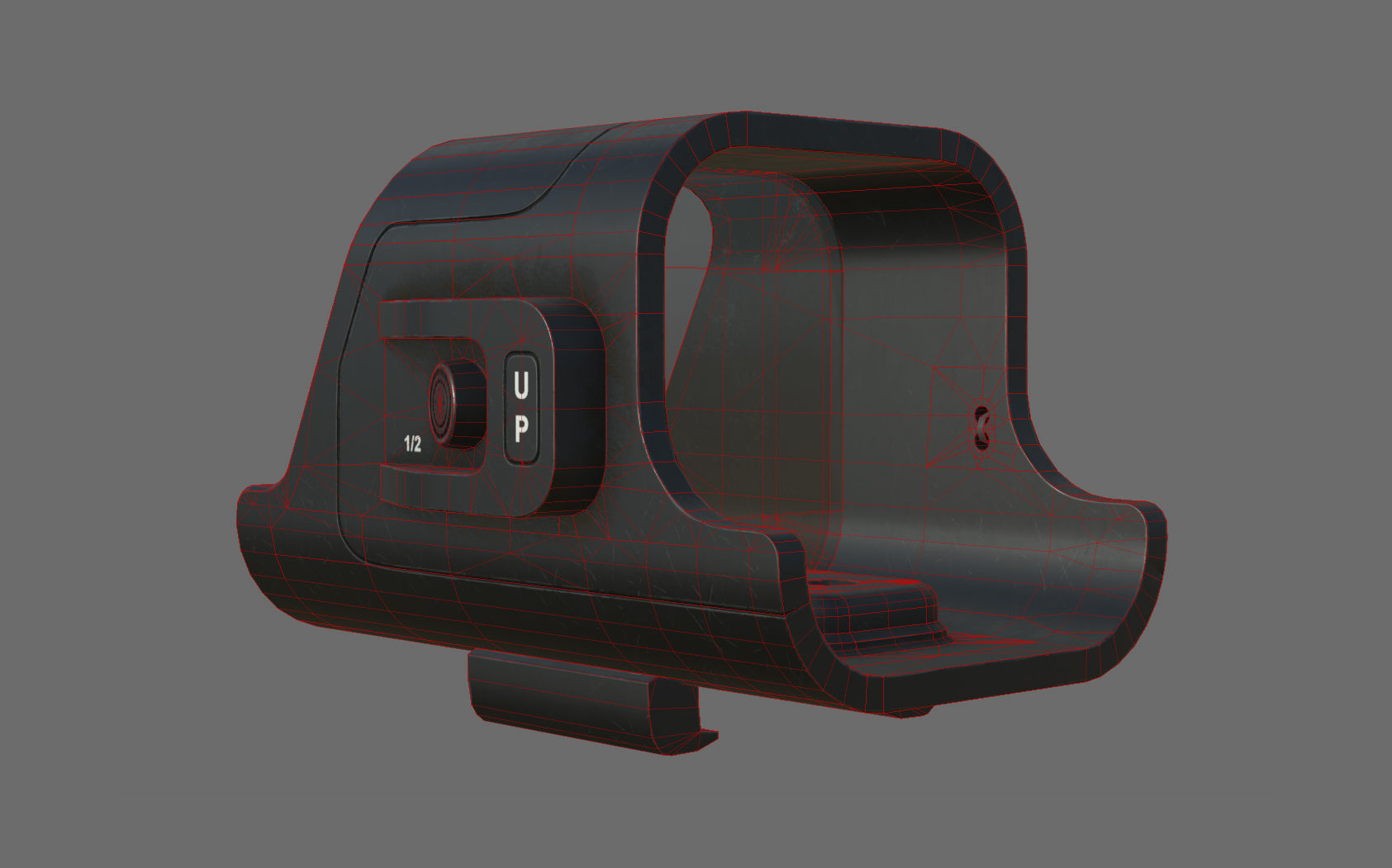 Weapon - Scope - 02 - Holographic Low-poly 3D model_21