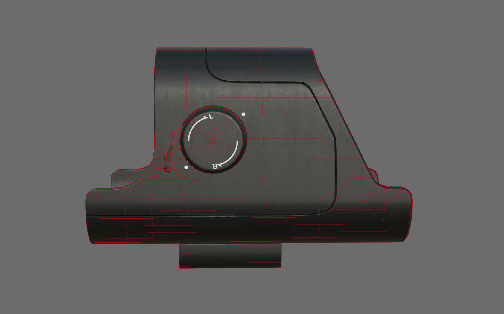 Weapon - Scope - 02 - Holographic Low-poly 3D model_16