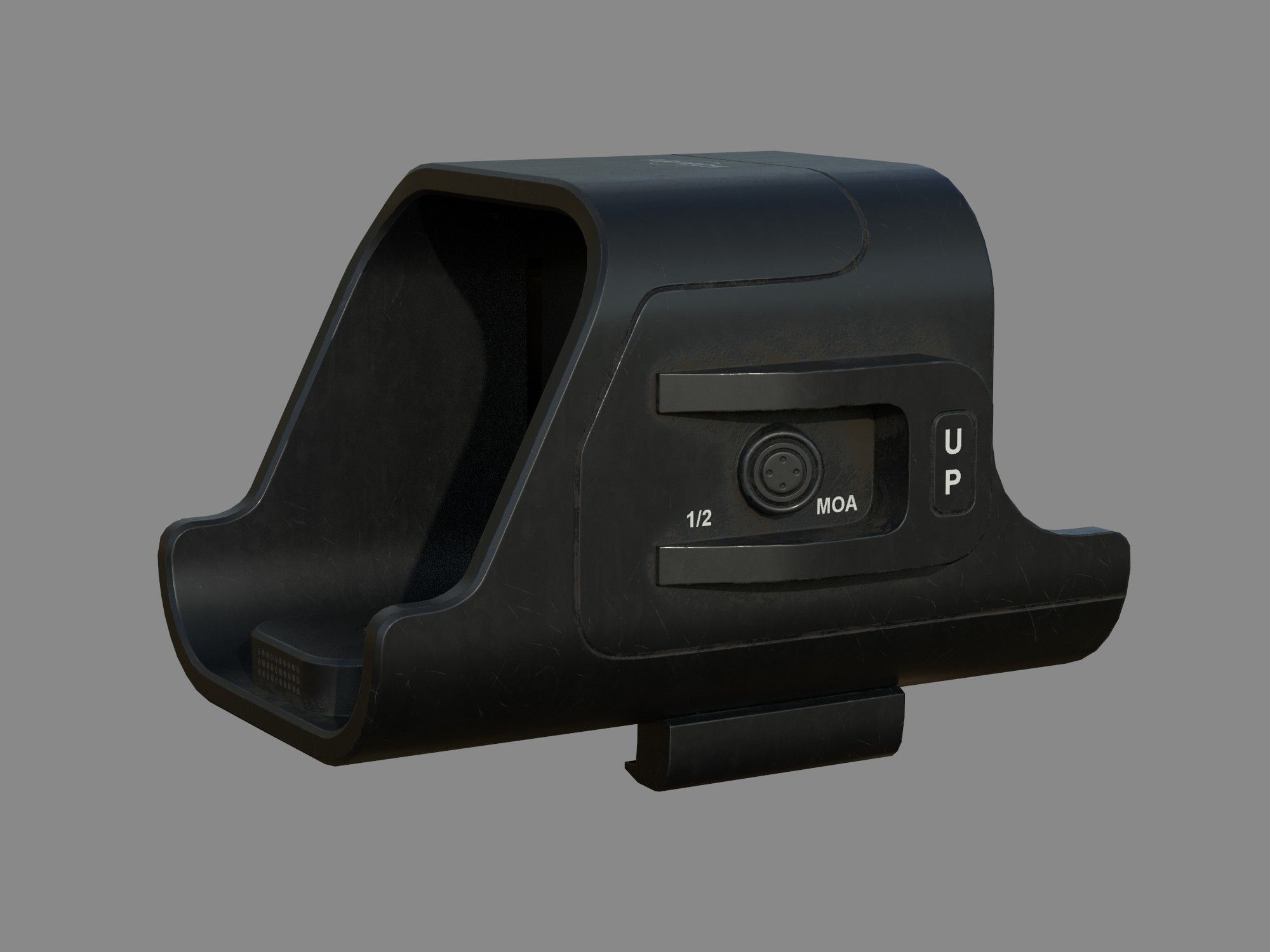 Weapon - Scope - 02 - Holographic Low-poly 3D model_2