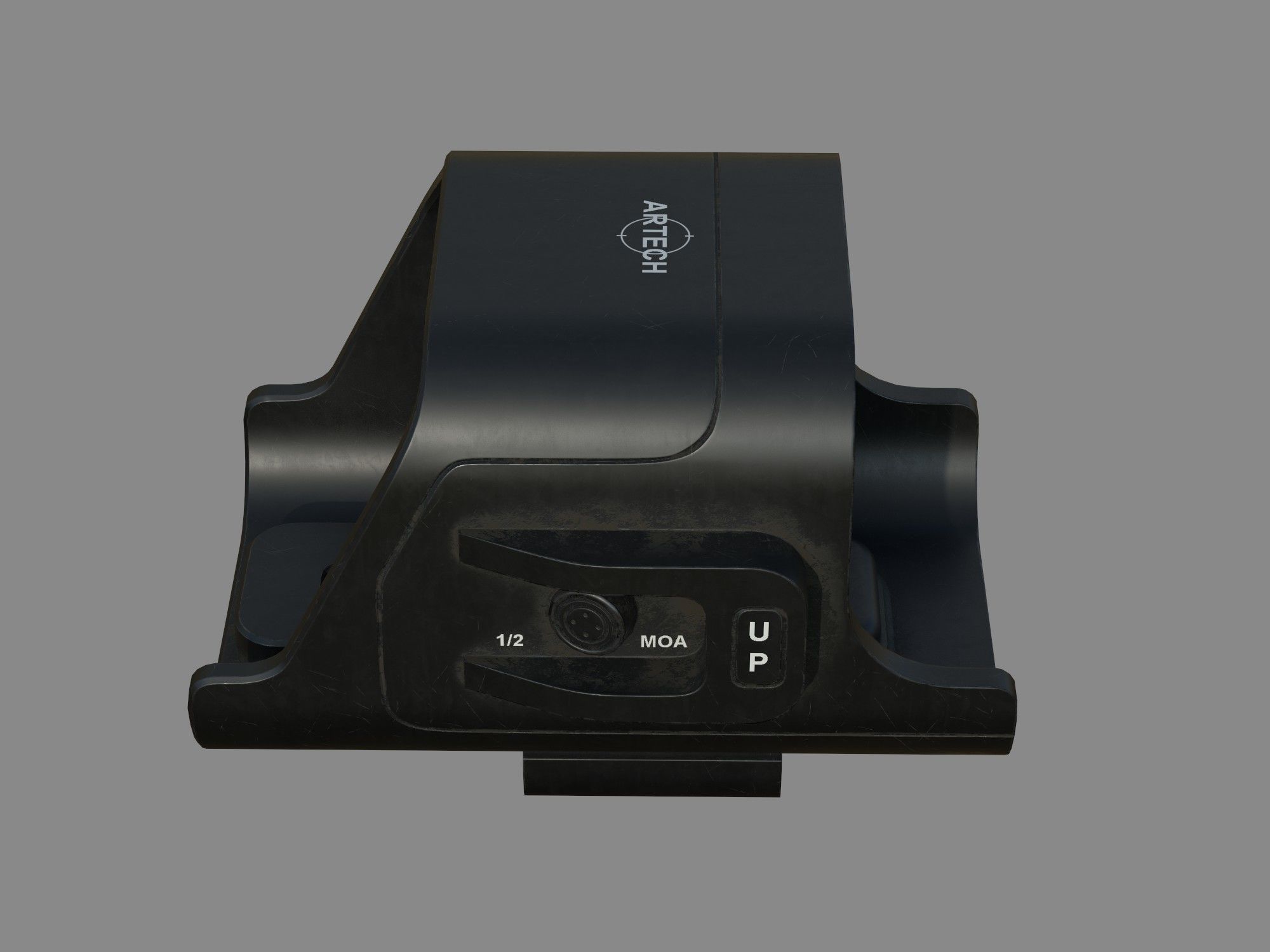 Weapon - Scope - 02 - Holographic Low-poly 3D model_7