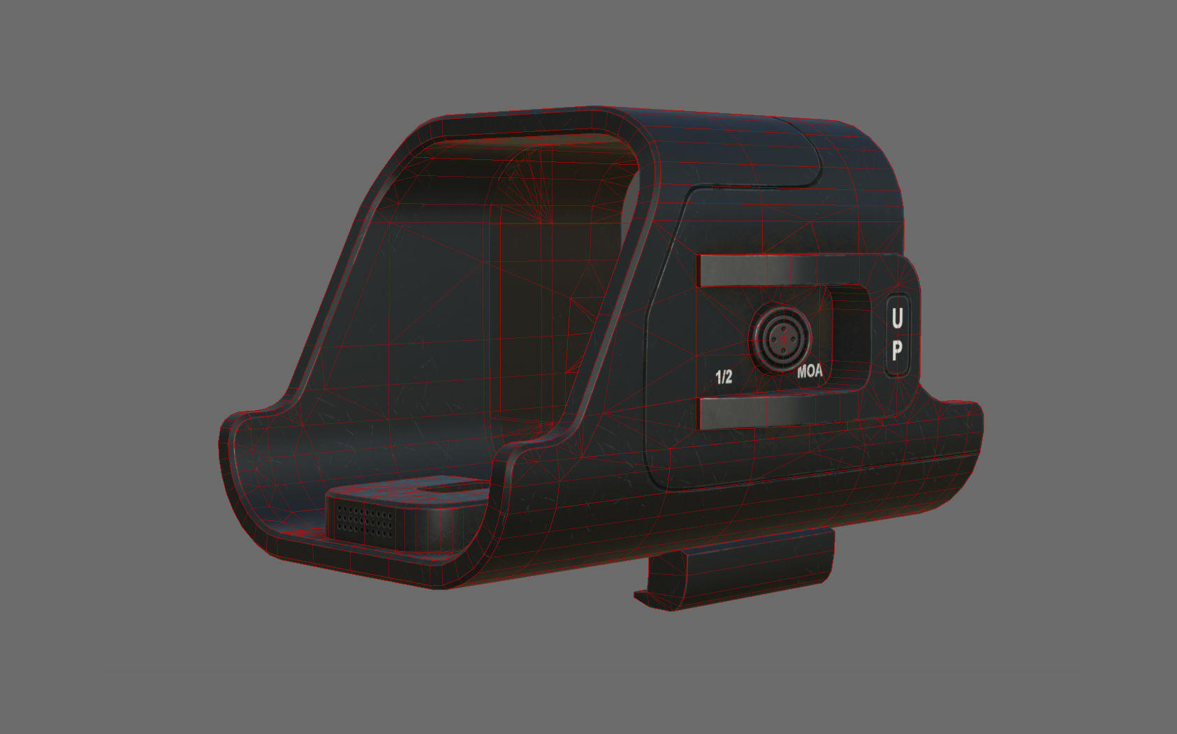 Weapon - Scope - 02 - Holographic Low-poly 3D model_19