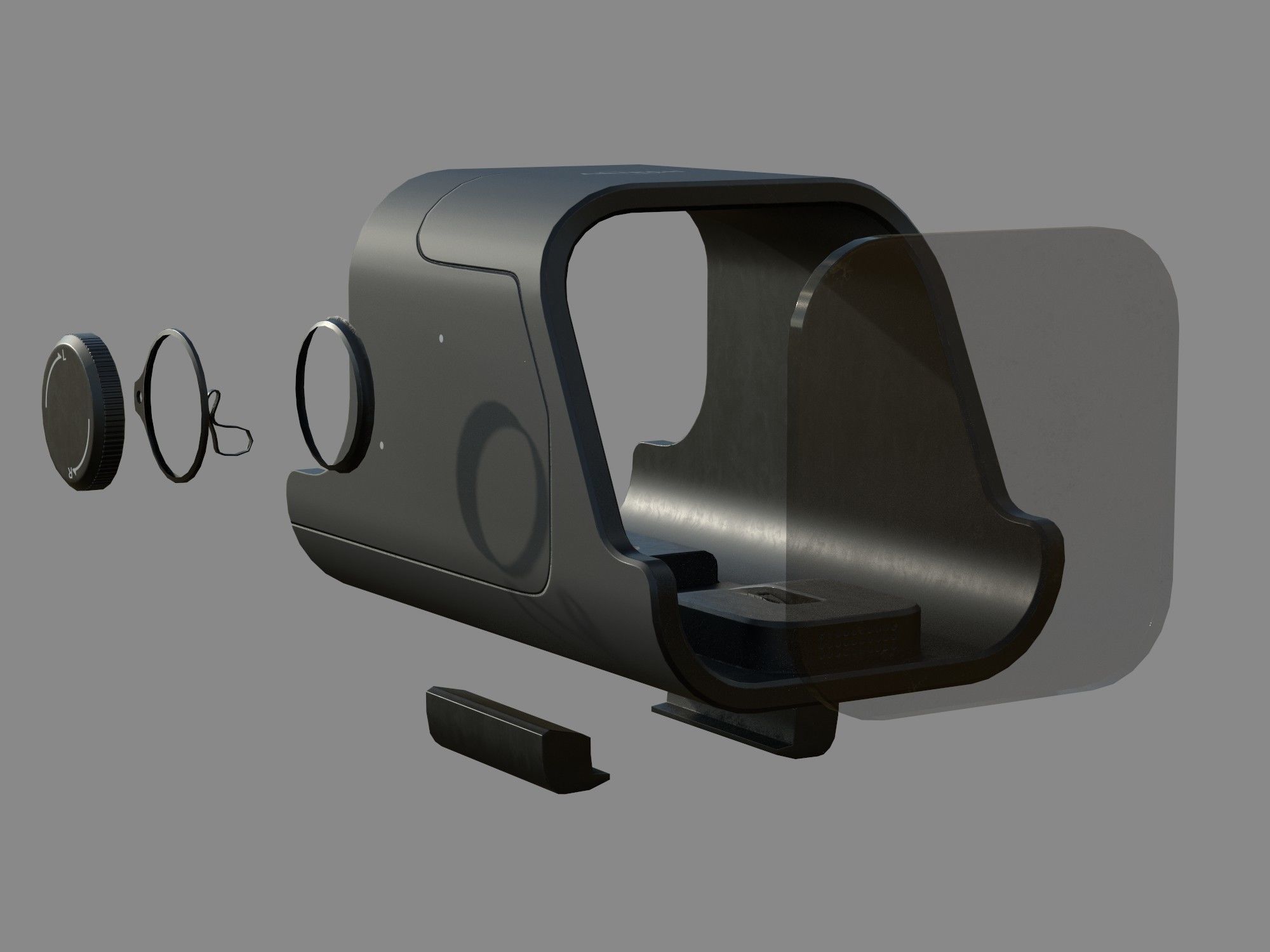 Weapon - Scope - 02 - Holographic Low-poly 3D model_31