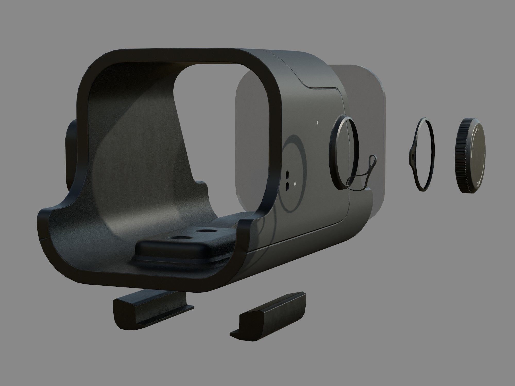 Weapon - Scope - 02 - Holographic Low-poly 3D model_29