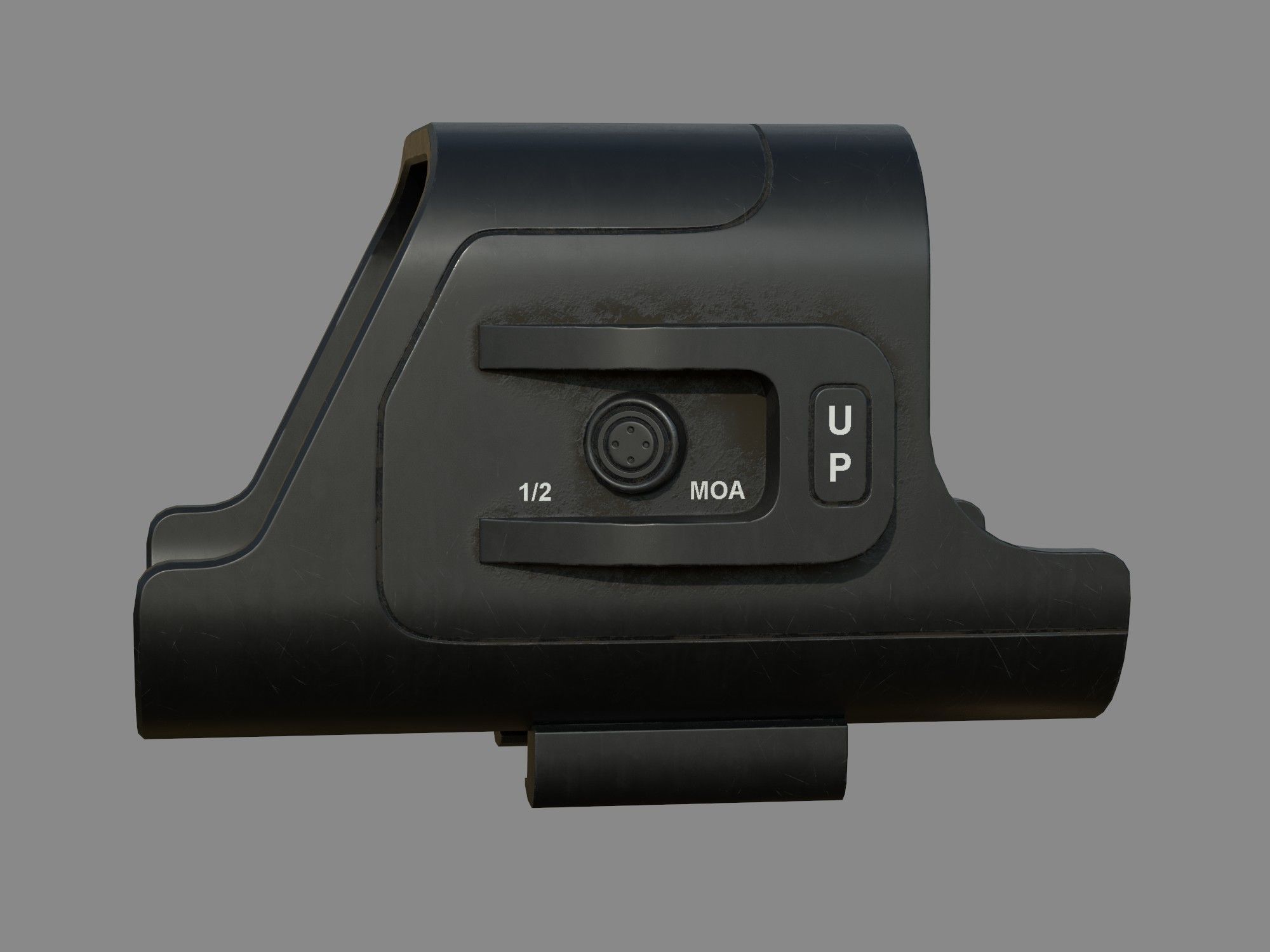 Weapon - Scope - 02 - Holographic Low-poly 3D model_4