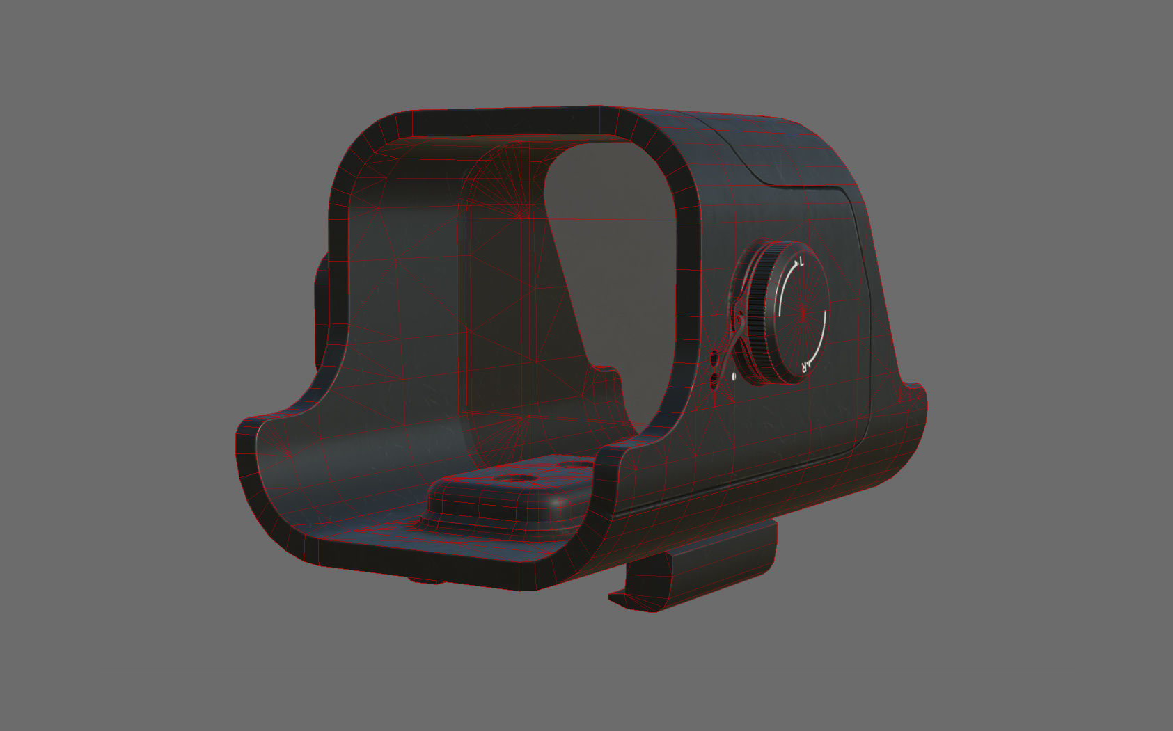 Weapon - Scope - 02 - Holographic Low-poly 3D model_15