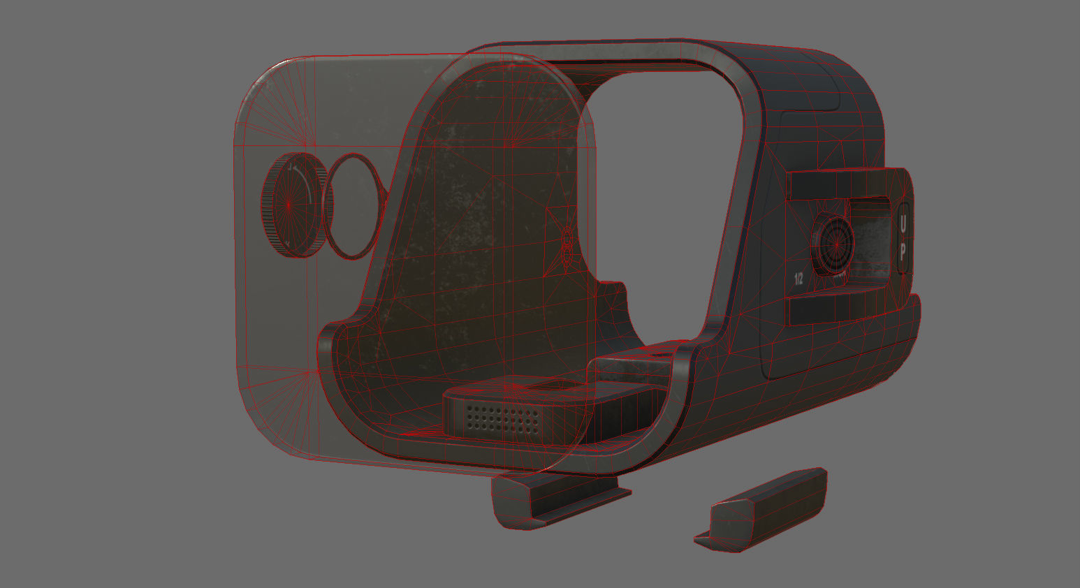 Weapon - Scope - 02 - Holographic Low-poly 3D model_36