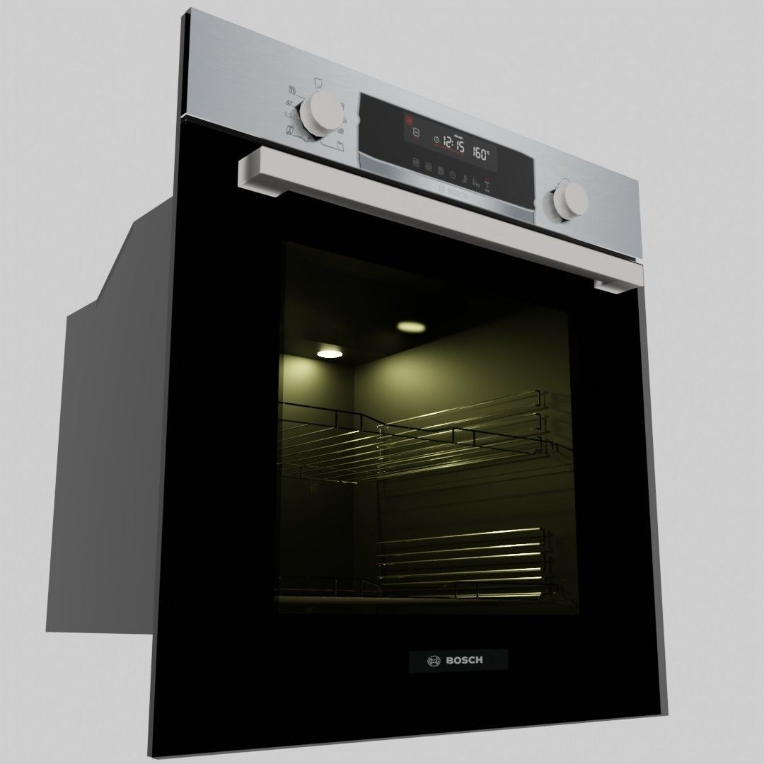 Built-in Kitchen Oven 3D model_2