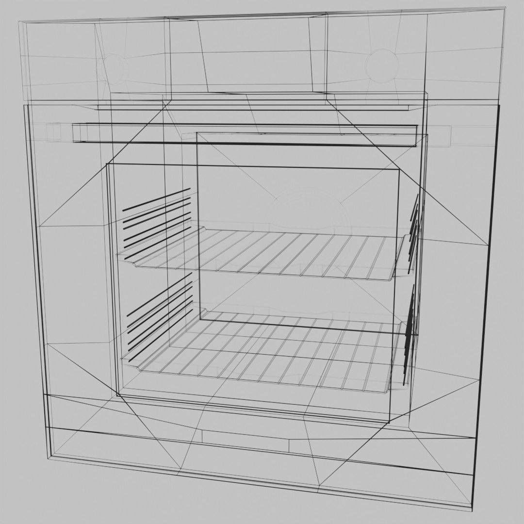 Built-in Kitchen Oven 3D model_3