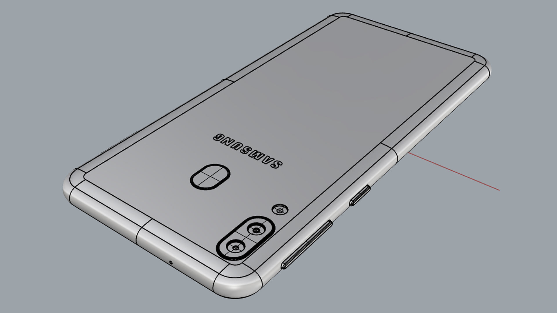 Samsung Galaxy M20 Blue 3D model_21